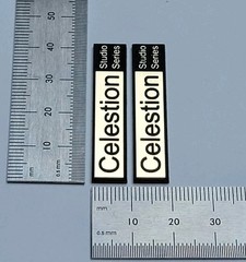 Celestion Studio Series Speaker Badge Logo Premium Gold Pair With Adhesive