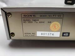 Sony Model PT-V5 Audio Program Timer Silver Face