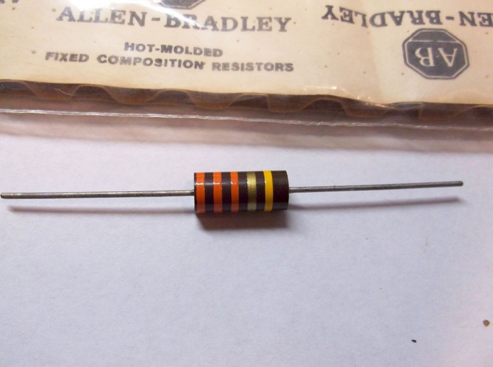 ALLEN BRADLEY 33k RCR 2 Watt 5% Carbon Comp Resistor(1)