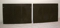 PAIR Vintage Metal Frame 8″ Speaker Baffle Grills w Cloth for Box, Wall, Ceiling