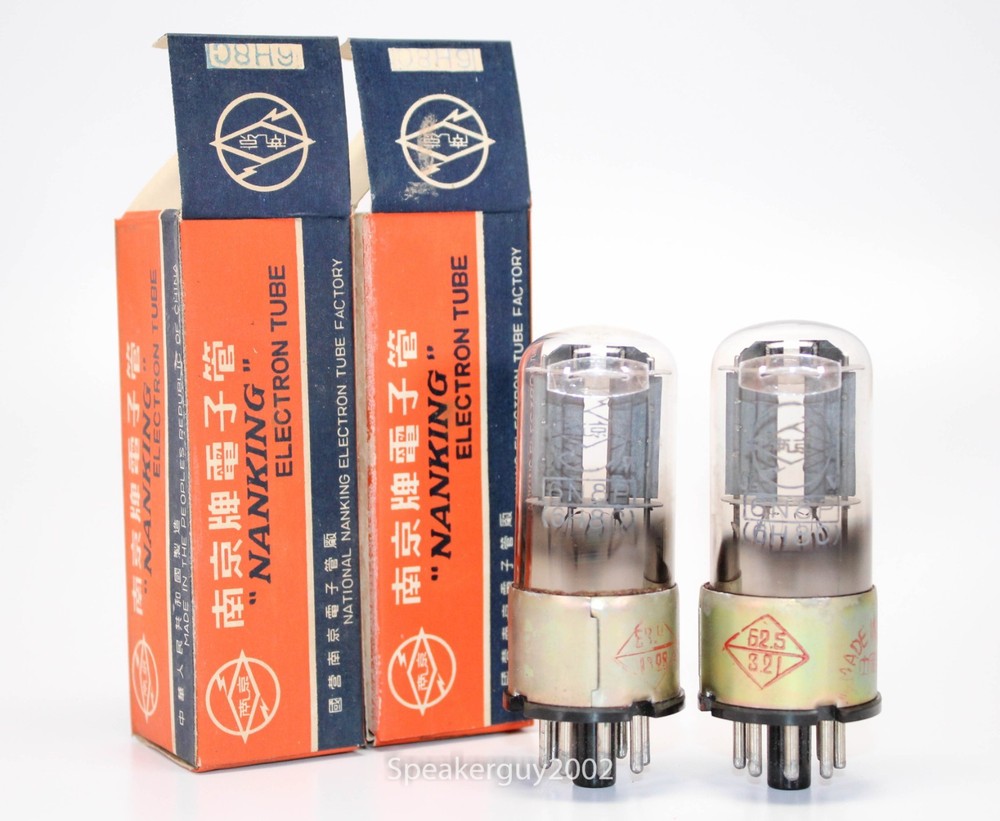 2X Nanking Metal Base 6H8C 6N8P 6SN7 Vacuum Tubes / KT10