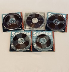 Lot of 5 Scotch 200 Reel to Reel Tapes – 2400ft 3M – 7” Reels – Used