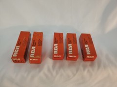 Lot of (5) Vintage RCA Electronic Tubes – Nos- 25C5 3BZ6 6AV6 6CG8A 2D21 Radio