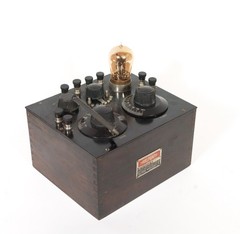 1922 Telmaco BR Radio & Matching BA Amplifier w/Good Tipped Amber Glass Tubes