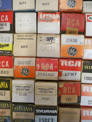 61 Vacuum Tubes, GE, RCA, Sylvania.