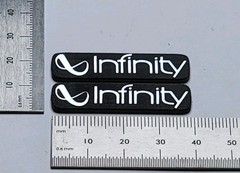 Infinity Reference Speaker Badge Emblem Logo Name Plate Silver OR Gold
