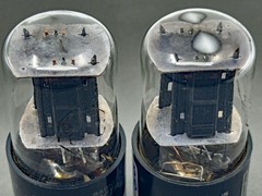 (2) RCA 6SN7GTB Vacuum Tubes Long Black Plates Bottom D Getters Tests NOS