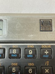 Vintage HP-15C Black Silver Portable Programmable Scientific Calculator