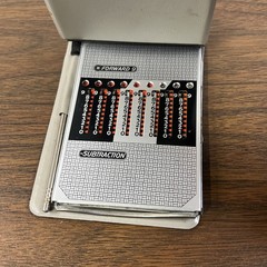 Forward 9 Pocket Arithmometer Adding Machine w/Case Stylus 1950’s Germany