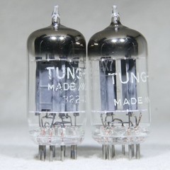 Matched Pair Tung-Sol 12AX7/ECC83 Long Plate Square Getter USA Strong