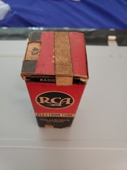1 Brand New Sealed RCA Radiotron Model 43 Radio Electron Tube