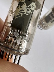 Pair AMPEREX 7062 E180CC RARE- BUGLE BOY Treble Clef Matched Heerlan Δ1A2 Grail