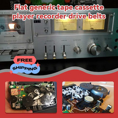 50pcs Cassette Recorder Rubber Belts 2mm Mix 40-135mm – Tape Player Repair Kit