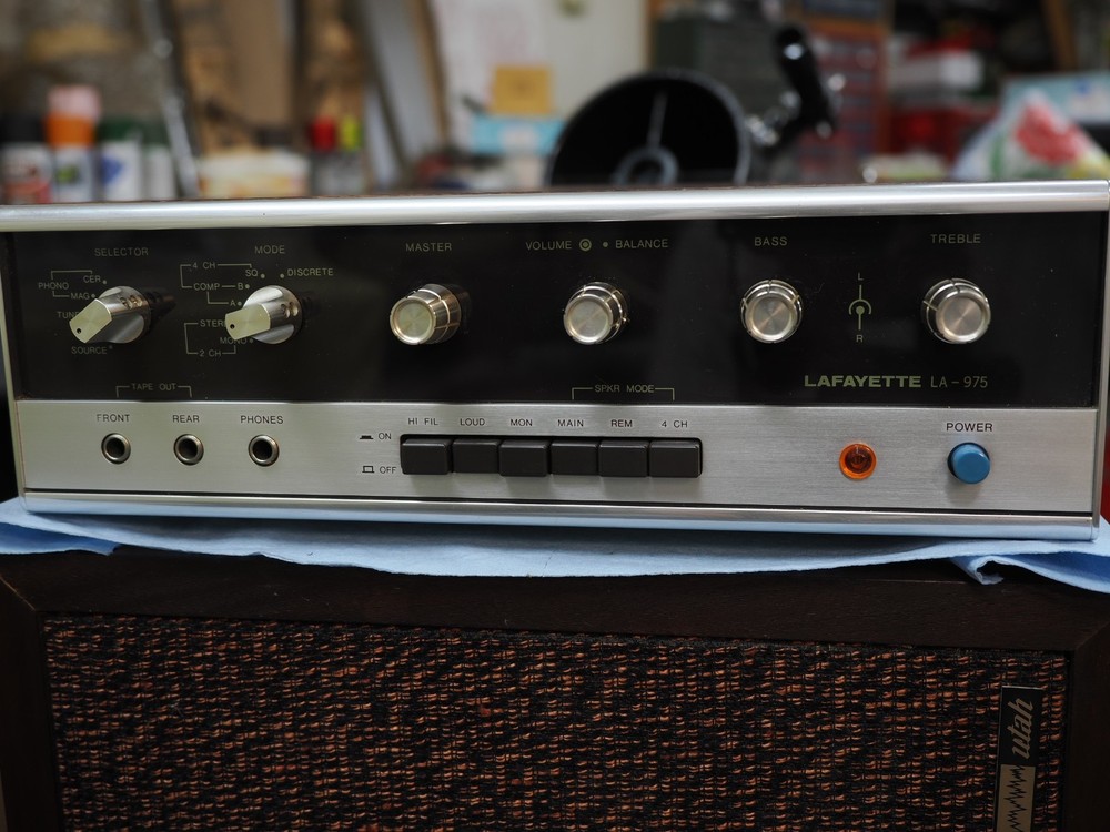 Lafayette LA-975 SQ Amplifier Switches & Controls Cleaned Fully Tested 33 Watts