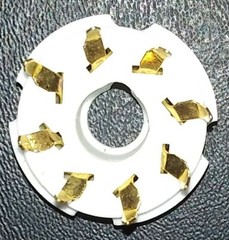 tube socket 8 pin octal PCB mount gold plated ceramic 25 pcs.6SN7 6CA7 EL34 6L6