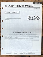 Sharp RD-771AV RD-767AV Cassette Service Manual *Original*