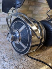 Vintage Sound Dynamic MD-2STV Chrome Headphones WORKING great sound! Japan 70’s