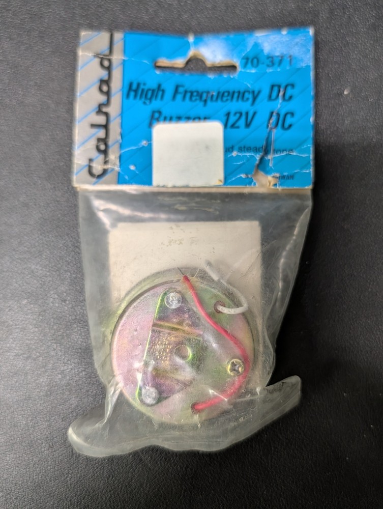 Vintage Calrad 70-371 High Frequency DC Buzzer 12V DC Taiwan NOS
