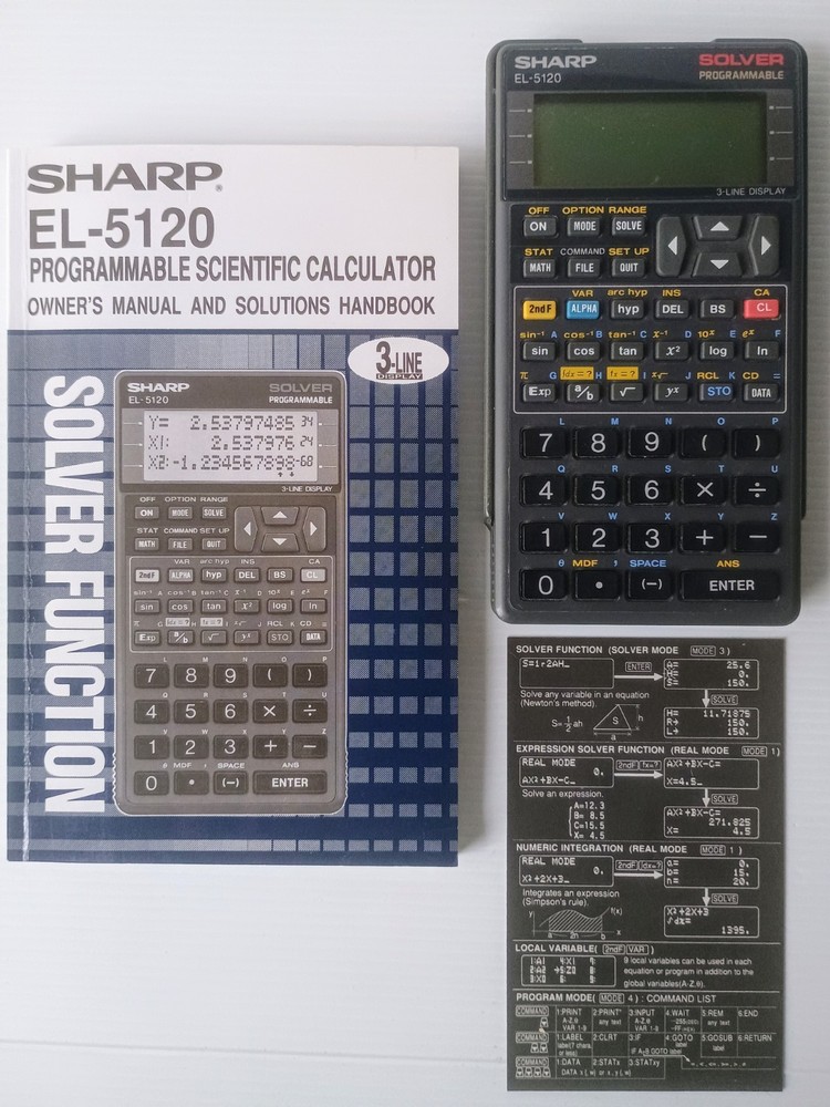 Sharp EL-5120 Solver Programmable Scientific Calculator