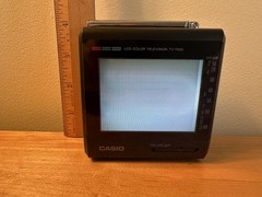 Casio TV-7500 Portable Color LCD TV Vintage Mini Television 4 Inch Works Analog