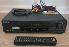 Sony SLV-N55 Hi-Fi Stereo VHS VCR Video Cassette Recorder /w Remote Tested *Read