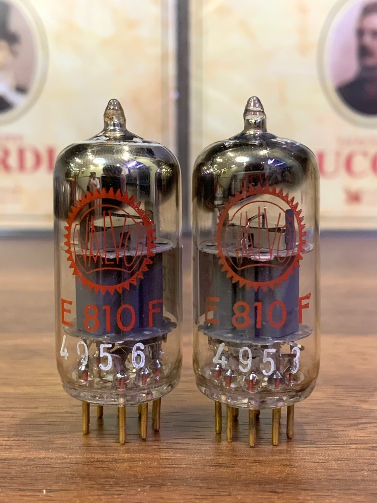 2 Tubes E810F D Getter 45* (7788/ CV5809) Valvo-Test like Nos 100%-Matched pair