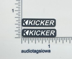 Kicker Speaker Badge Pair Logo Emblem Custom Made Aluminum