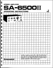 Pioneer SA-6500II Integrated Amplifier Owners Manual