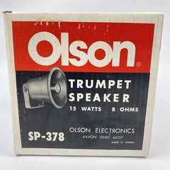OLSON SP-378 6″ Trumpet Speaker 15 Watts Olson Electronics Ohio NOS Vintage