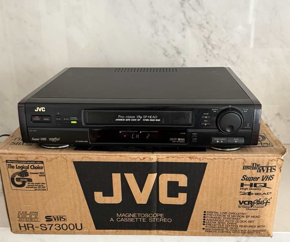 JVC HR-S7300U Super VHS Vcr Hi-Fi Stereo S-Vhs VCR plus