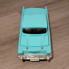 Chevrolet 57 Chevy Video Cassette Rewinder Blue Car Shaped DC 12V 200mA Taiwan