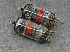 NOS Pair RCA 12AX7A ECC83 Made in Japan Short Gray Plates Tests NOS Amplitrex
