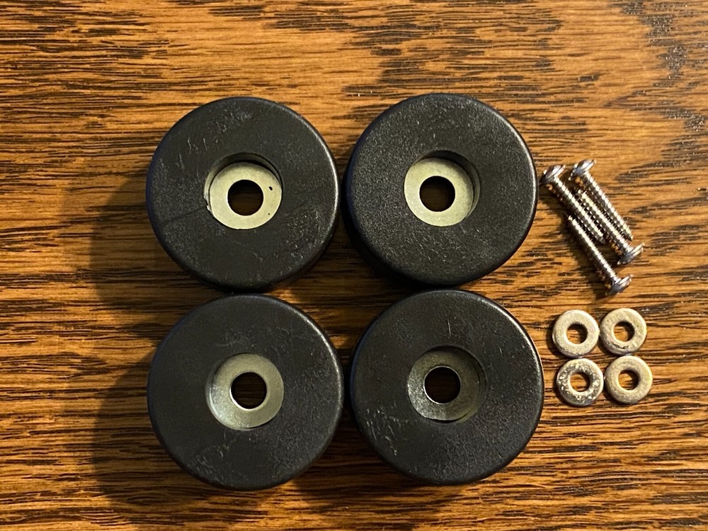 4 New FEET w/ hardware for Sansui AU-517 AU-717 Heavy-Duty Foot Parts