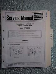 Panasonic rf-3030 service manual original repair book stereo radio 10 pages
