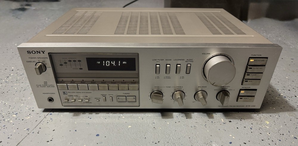 SONY STR-V55 STEREO RECEIVER With MM/MC PHONO
