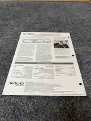 ⭐️ Original Technics SL-1900 Stereo Turntable Dealer Sales Brochure ⭐️