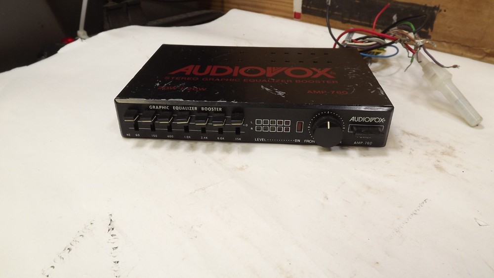 Vintage AudioVox Stereo Graphic Equalizer Booster 20W + 20W [AMP-760] Old School