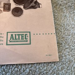 Vintage Altec Catalog Finished Cabinet & Floor Speakers Stereo Equipment 1964 #F
