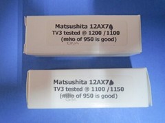 12AX7 ECC83 Matsushita Japan Preamp Tubes. *PAIR* Matching codes. Strong