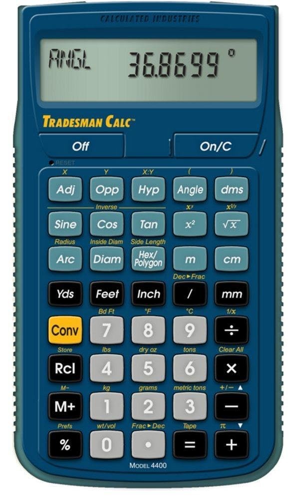 Calculated Industries 4400 TradesmanCalc Technical Trades Small, Multicolor