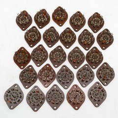 NOS 9-Pin Phenolic Wafer Vacuum Tube Socket | Lot of 25