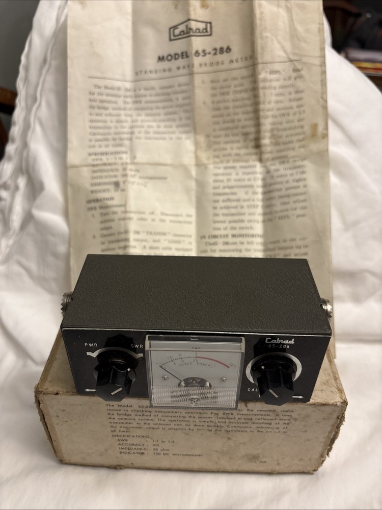 Vintage Calrad 65-286 SR-16 Standing Wave Bridge Meter Not Tested