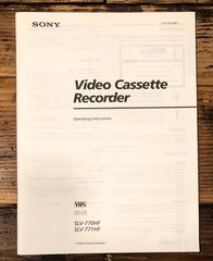 Sony SLV-770HF SLV-771HF VCR Owners / User Manual *Original*