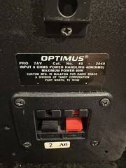 Optimus Pro 7AV Speakers RadioShack 40-2048 Black Metal Minimus 7 Bookshelf Pair