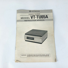 Vtg Hitachi Video Tuner Model VT-TU65A & Instruction Manual Clean Tested Working