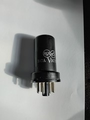 RCA 12SK7 Vacuum Tube Black Metal Case Tested 85 No Shorts Leak Pass