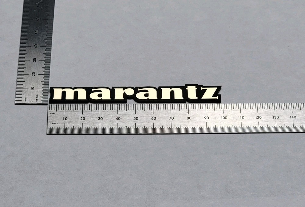 Marantz Large Speaker Turntable Badge Logo Emblem 100mm Premium Gold W/ Adhesive