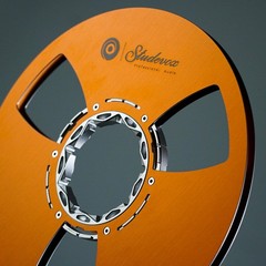 Studevox 10.5″ Edge Polished Orange Aluminium Tape Reel For Reel Tape Recorders