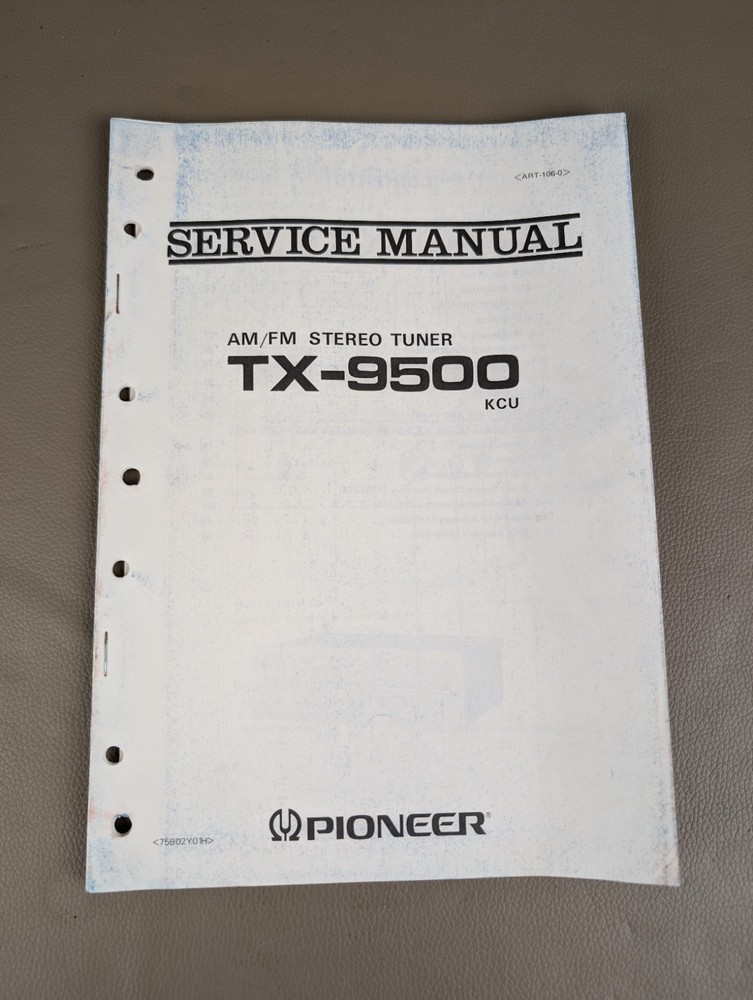 Pioneer Tx-9500 Am/Fm Stereo Tuner Service Manual D-165