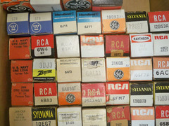 61 Vacuum Tubes, GE, RCA, Sylvania.